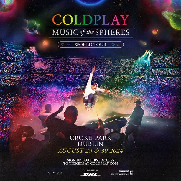 Coldplay Croke Park poster 2024